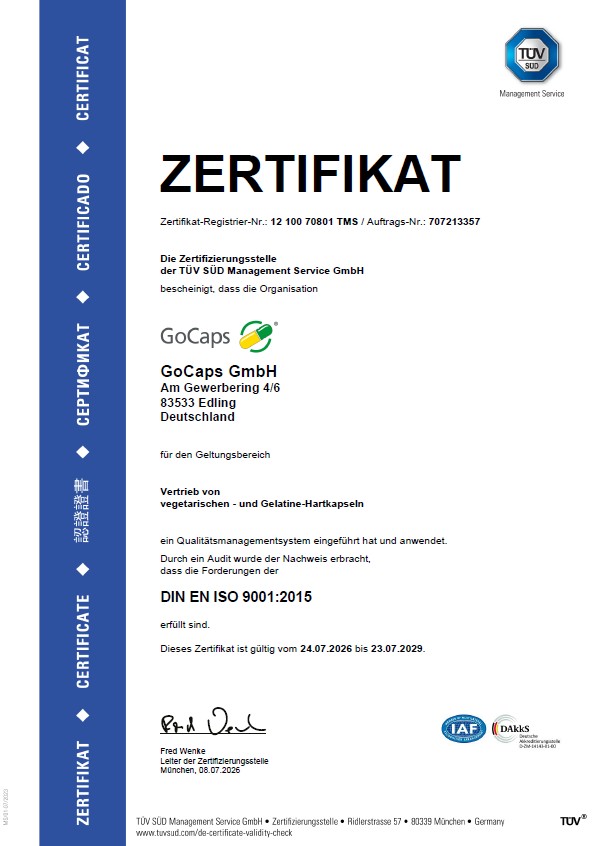 ISO9001 | GoCaps